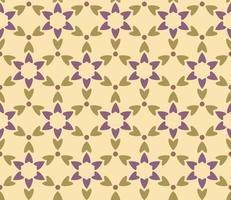 Seamless geometric pattern with flowers. Background vector