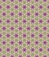 Seamless geometric pattern with flowers. Background vector
