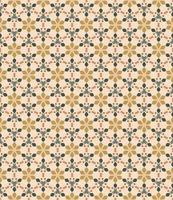 Seamless geometric pattern with flowers. Background vector