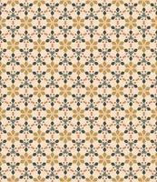 Seamless geometric pattern with flowers. Background vector