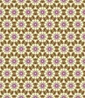 Seamless geometric pattern with flowers. Background vector