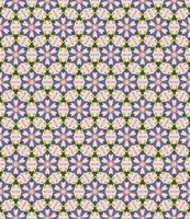 Seamless geometric pattern with flowers. Background vector