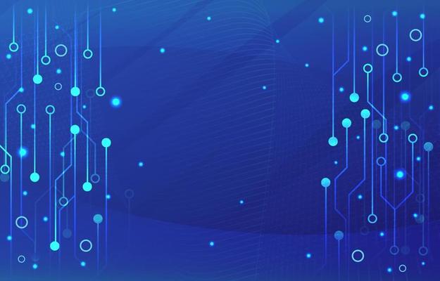 Hi Tech Circuit with Blue Gradient Color Template