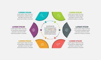 presentación plantilla de infografía empresarial vector