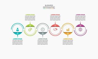 presentación plantilla de infografía empresarial vector