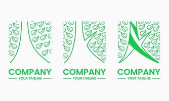 plant square logo concept. unique, flat, creative, modern and line style. suitable for logo, icon, symbol and sign. such as herbs, nature or healthy logo vector