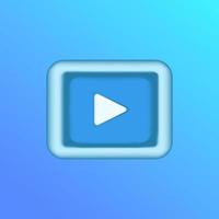 blue play button icon. 3d, backdrop and gradient style. suitable for symbol, sign or icon vector