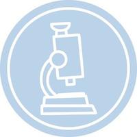 microscope and slide circular icon vector