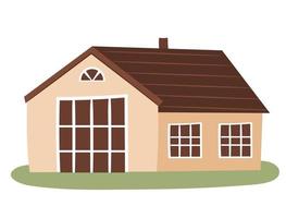 Isolated house vector illustration. Flat hand drawn object