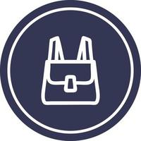 school satchel circular icon vector