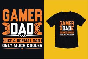 diseño de camiseta de papá jugador vector