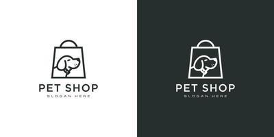 dog shop logo vector design