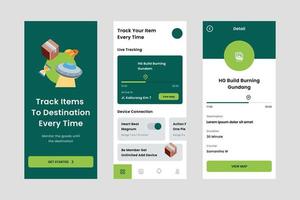 Tracking product ui design template vector. Suitable designing application for android and IOS. Clean style app mobile. vector