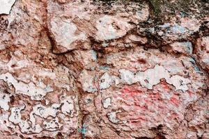 Texture of a brick wall with cracks and scratches which can be used as a background photo