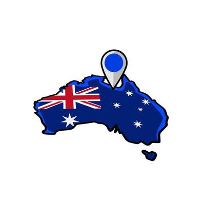 illustration vector of australia map icon perfect for background,poster,etc.