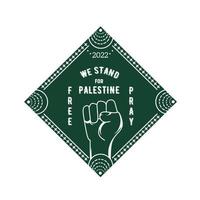vector de ilustración de diseño de bandana, solidaridad palestina, perfecto para imprimir, etc.