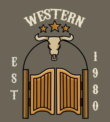 illustration vector of old western,longhorn skull perfect for background,poster,etc.