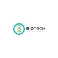 biotech logo design template vector