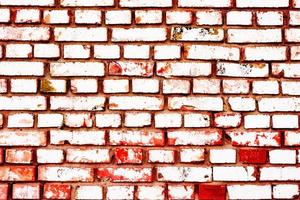 Texture of a brick wall with cracks and scratches which can be used as a background photo