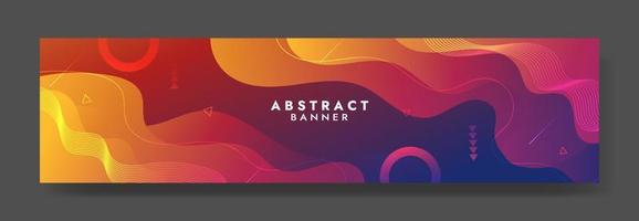 Abstract Colorful Fluid Wave Banner Template vector