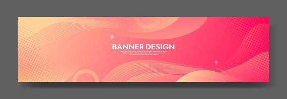 Abstract Pink Fluid Wave Banner Template vector