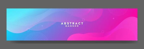 Abstract Colorful Fluid Wave Banner Template vector