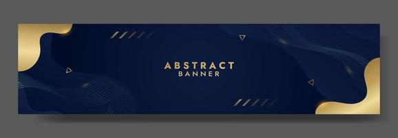 Abstract Blue Luxury Fluid Wave Banner Template