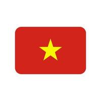 icono de vector de bandera de vietnam aislado sobre fondo blanco