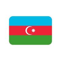Azerbaijan flag vector icon isolated on white background