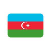 icono de vector de bandera de azerbaiyán aislado sobre fondo blanco