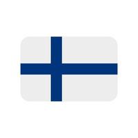 Finland flag vector icon isolated on white background