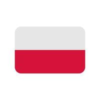 Poland flag vector icon isolated on white background