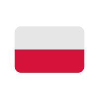 icono de vector de bandera de polonia aislado sobre fondo blanco