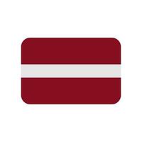 icono de vector de bandera de letonia aislado sobre fondo blanco
