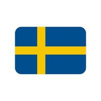 Sweden flag vector icon isolated on white background