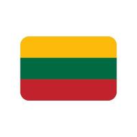Lithuania flag vector icon isolated on white background