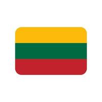 Lithuania flag vector icon isolated on white background