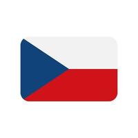 Czech flag vector icon isolated on white background