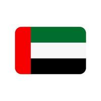 Icono de vector de bandera de Emiratos Árabes Unidos aislado sobre fondo blanco