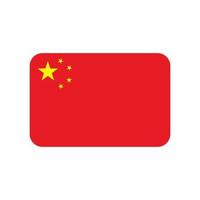 China flag vector icon isolated on white background