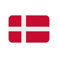 Denmark flag vector icon isolated on white background