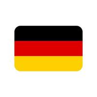 icono de vector de bandera alemana aislado sobre fondo blanco