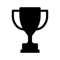 Trophy vector icon isolated on white background