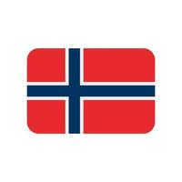 Norway flag vector icon isolated on white background