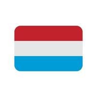 Luxembourg flag vector icon isolated on white background