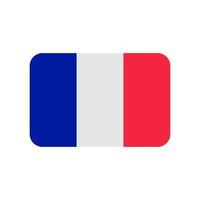 France flag vector icon isolated on white background
