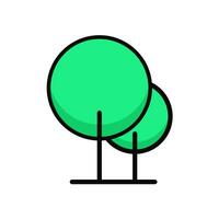 Tree Icon. Tree Logo. Vector Illustration. Isolated on White Background. Editable Stroke