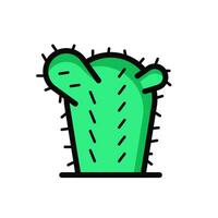 Cactus Icon. Cactus Logo. Vector Illustration. Isolated on White Background. Editable Stroke