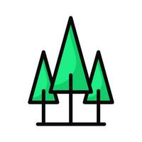 Modern Tree Icon. Modern Tree Logo. Vector Illustration. Isolated on White Background. Editable Stroke