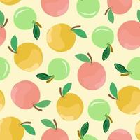 Seamless apple pattern. Cute print for fabric, tablecloth, juice packaging, covers vector